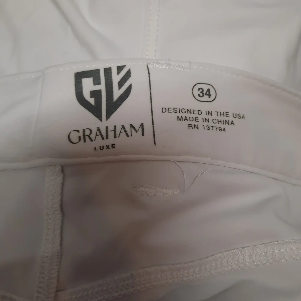 Graham Luxe Mens White Golf Shorts Size 34 Extremely Soft